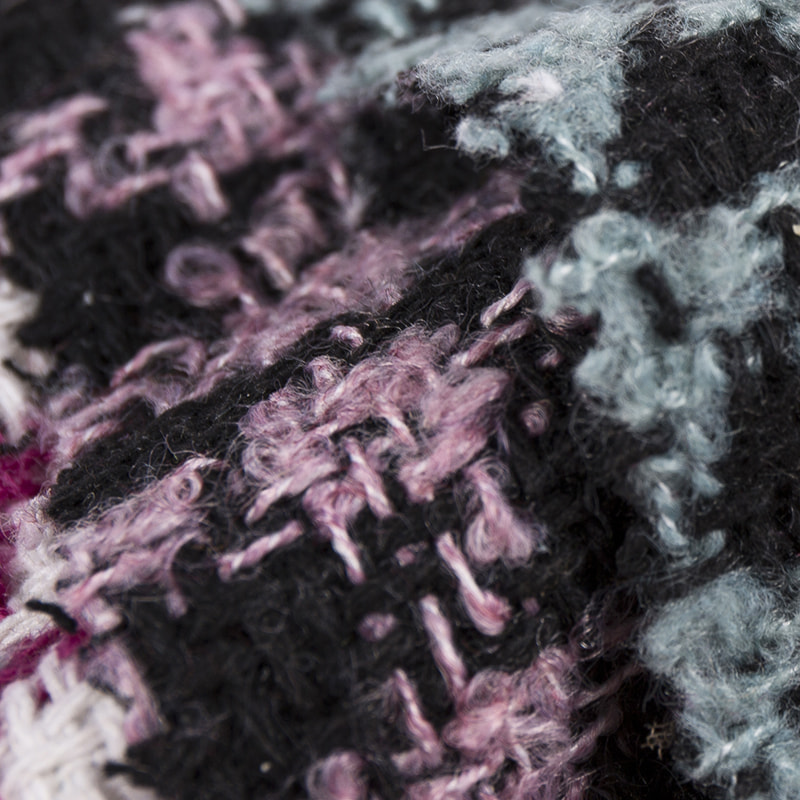 Tessuto tweed di lana pied de poule filato ad anello per maglione 2540