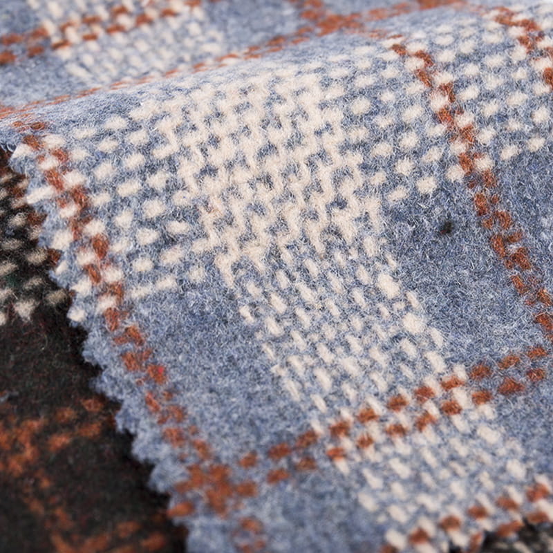 Tessuto tweed di lana stile moda scozzese con linee punteggiate per l'inverno 3497