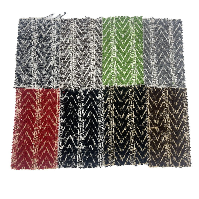 Tessuti in tweed jacquard di lana a righe a spina di pesce Teddy a pennello 3467