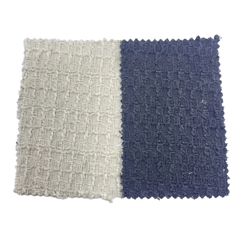 Tessuti in tweed di lana a quadri bianchi neri in rilievo per cappotti 3786