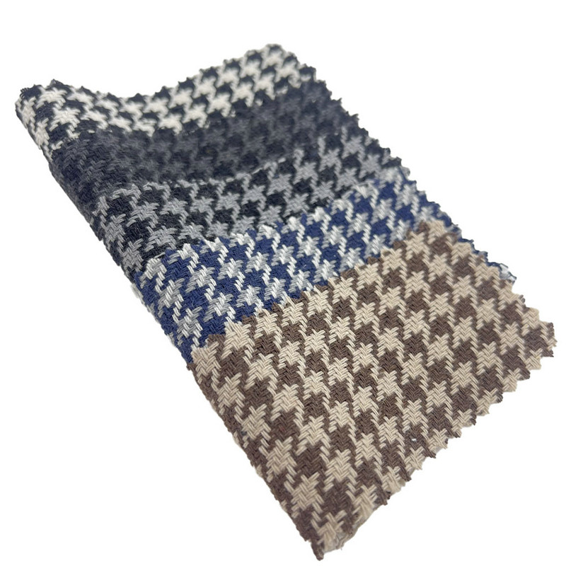 Tessuti in lana pied de poule grigio scuro per felpe con cappuccio 3946