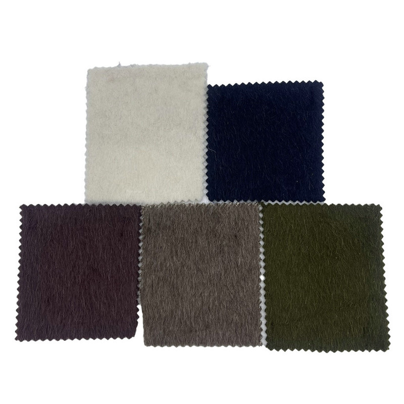 Tessuto invernale in lana di alpaca con capelli lunghi double face caldo e pesante per cappotti ZZH24019